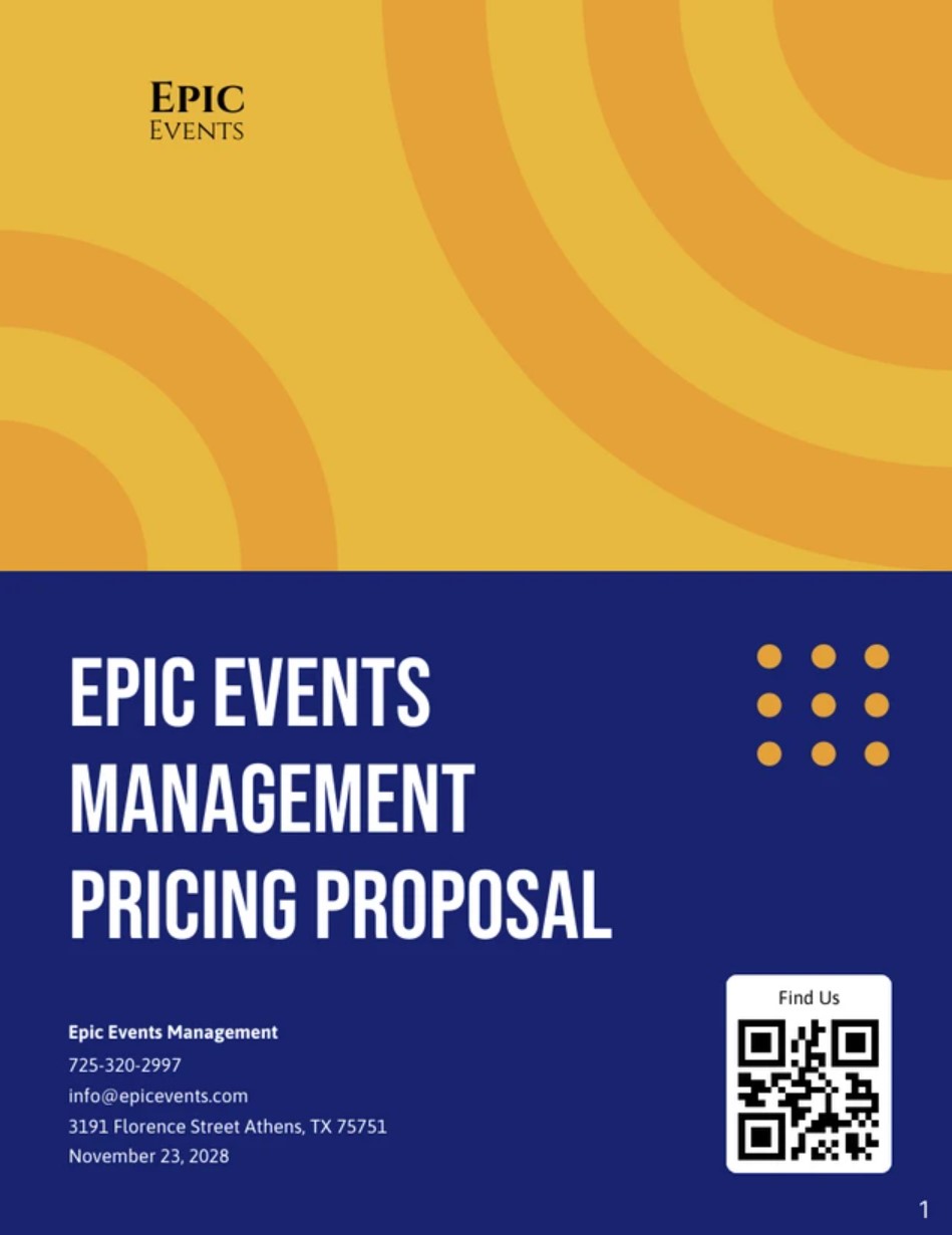 events management proposal
