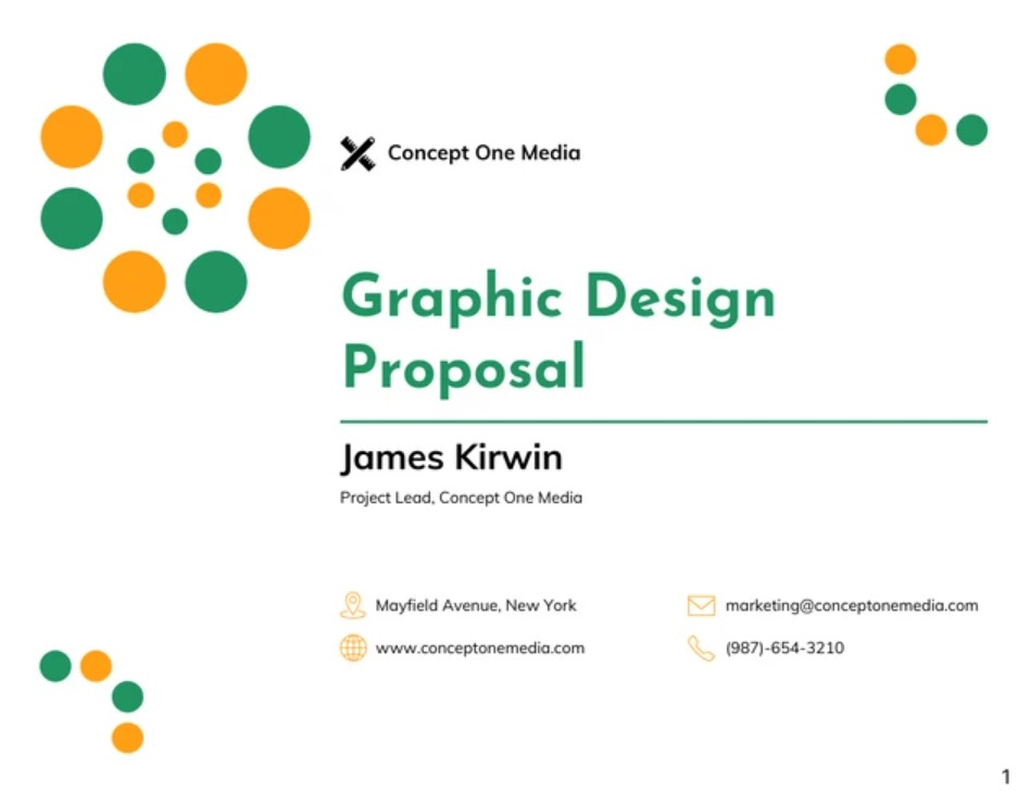 graphic design proposal template