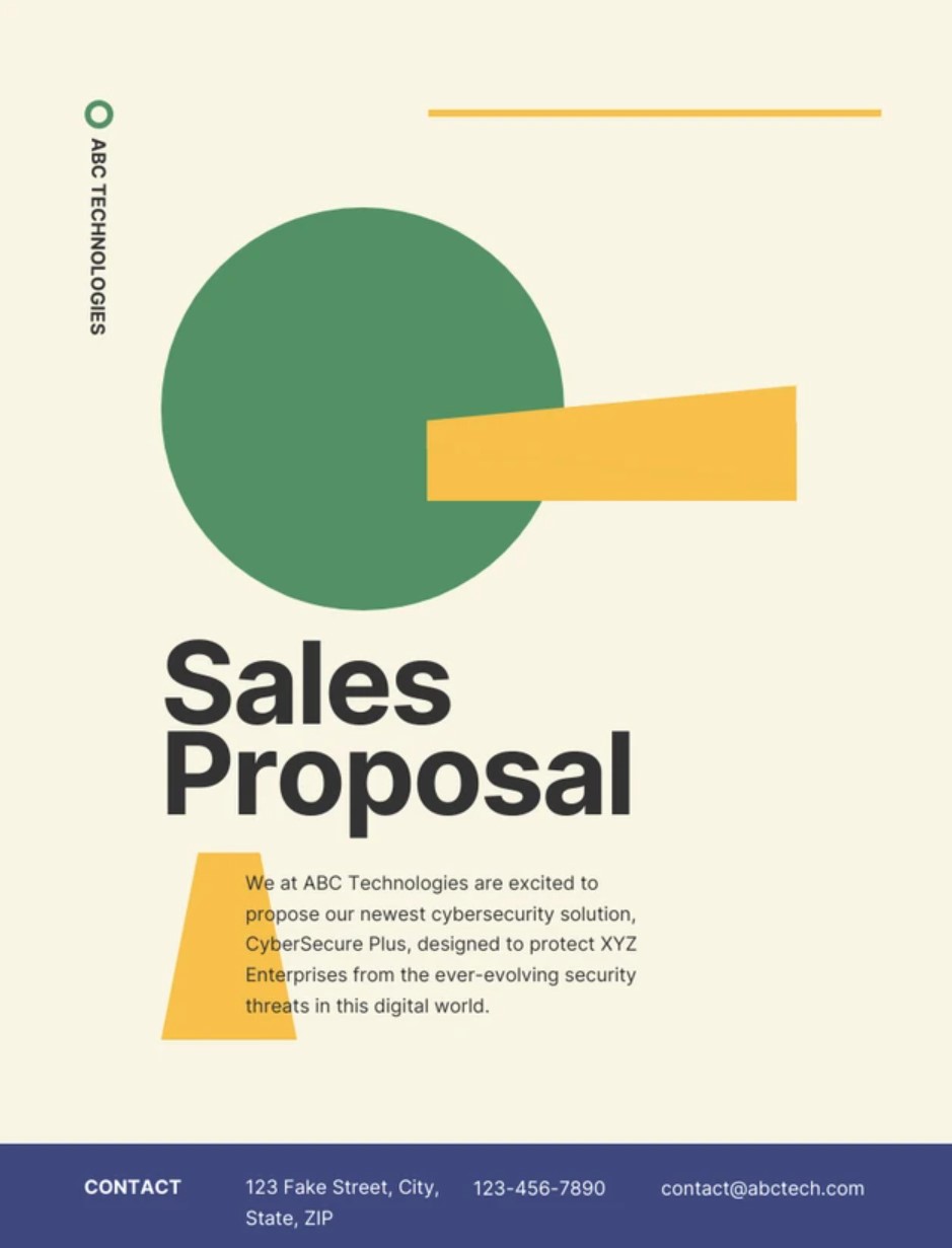 sales proposal tempalte