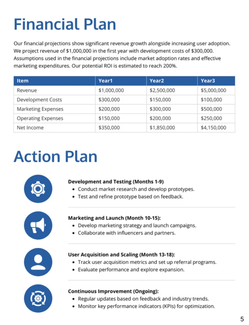 business funding proposal template