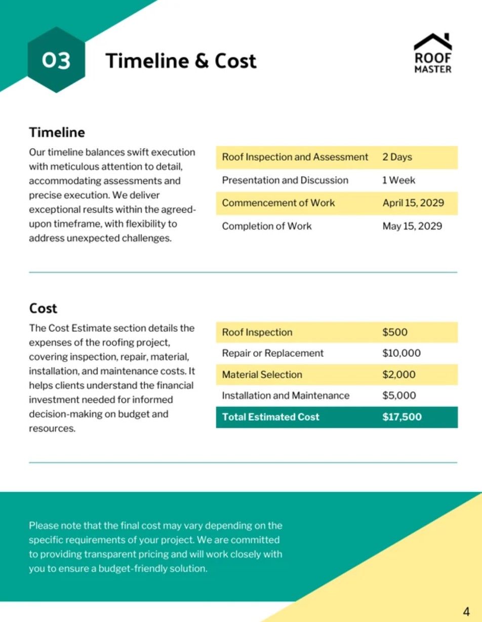 green and yellow business proposal template